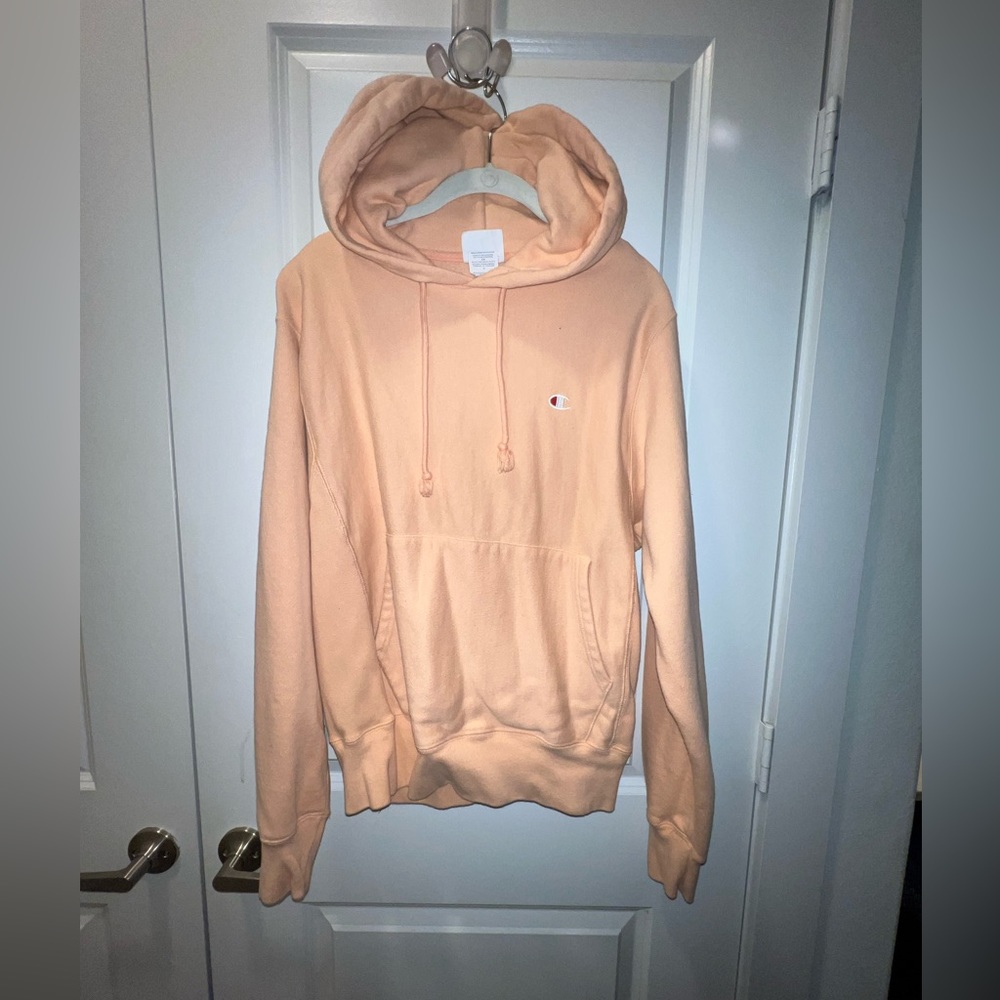 Champion Reverse Weave Hoodie Size S in Peach / Apricot